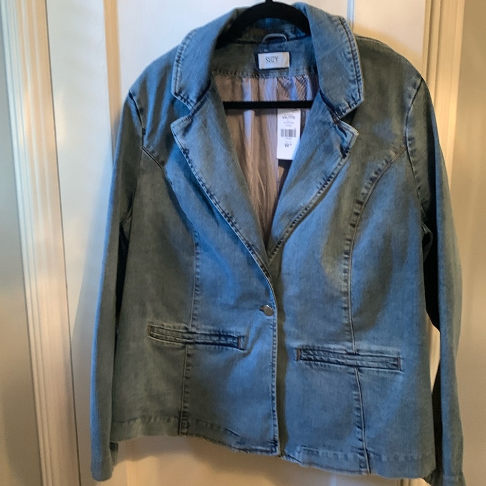 Denim jacket.